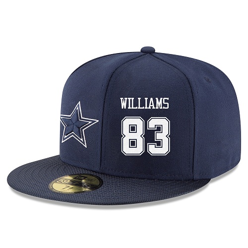 NFL Dallas Cowboys #83 Terrance Williams Stitched Snapback Adjustable Player Hat - Navy/White